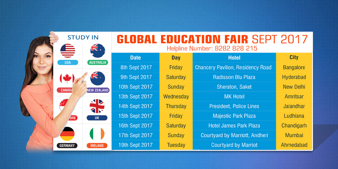 Global Education Fair in Chandigarh on 16th Sept 2017