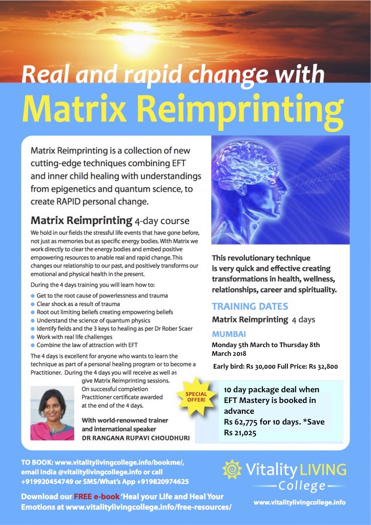Matrix Reimprirnting Practitioner Training Mumbai for Real and Rapid Breakthroug