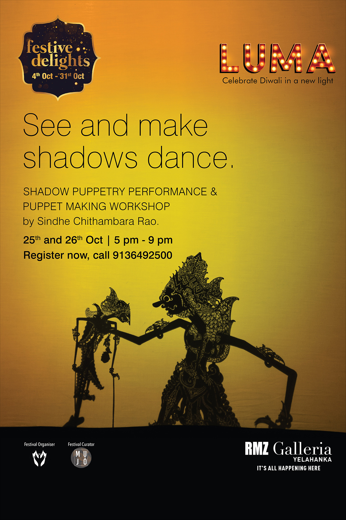Shadow Puppetry : Performance and Workshop by Sindhe Chithambara Rao
