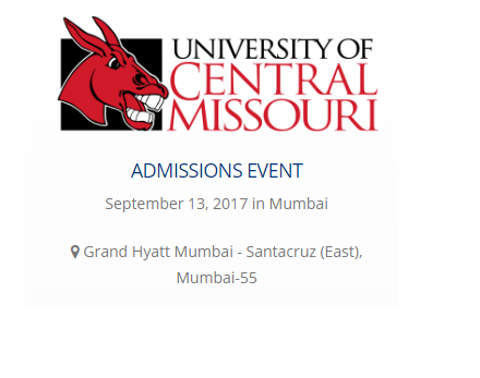 Study in USA University of Central Missouri Admission Event