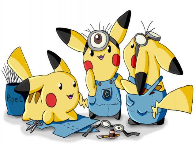 Minions And Picachu