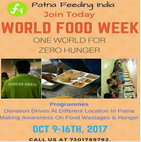 Join WORLD FOOD WEEK By Patna Feeding India