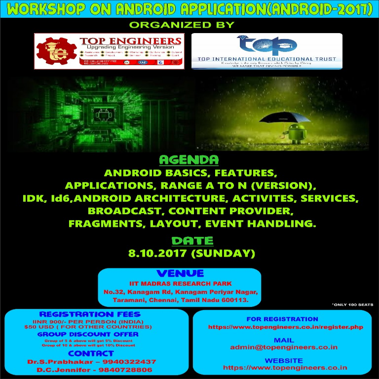 WORKSHOP ON ANDROID APPLICATION(ANDROID-2017)