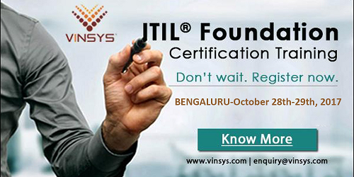 ITIL Foundation Certification Training in Bangalore, Vinsys