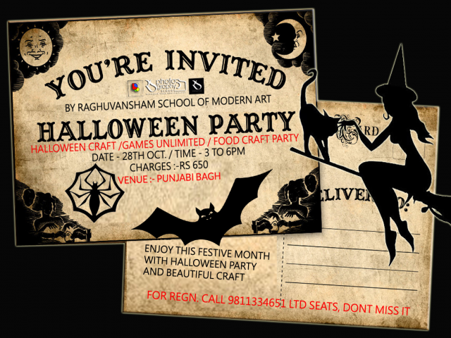 halloween party at raghuvansham school of modern art