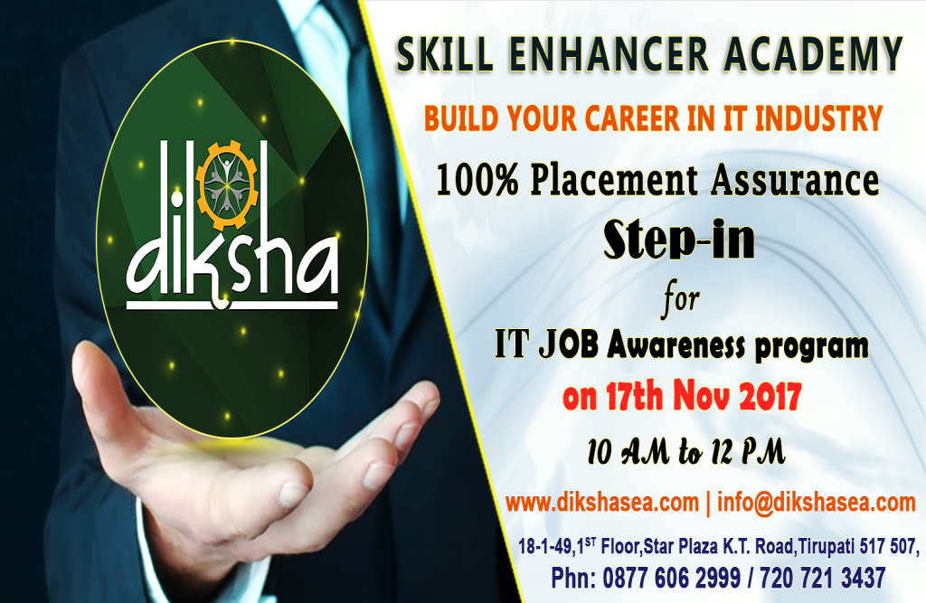 Free IT Job Awareness Program @Diksha  Skill Enhancer  Academy