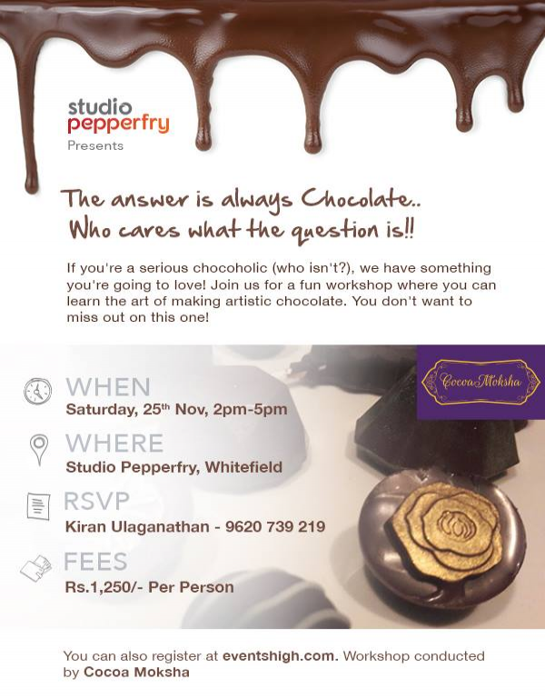 Artistic Chocolate Making Workshop.