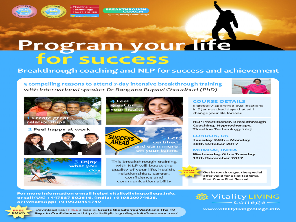 Breakthrough Coaching with NLP (Neuro-linguistic programming) Practitioner, Hypn