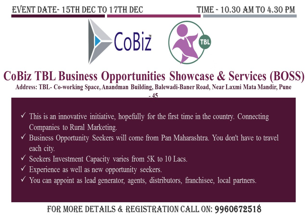 Business Opportunities Showcase & Services (BOSS) in association with TBL