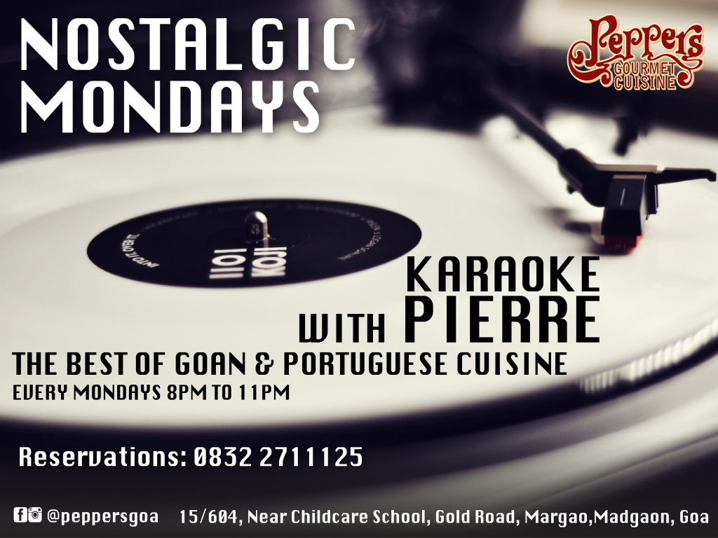 Nostalgic Mondays with Pierre at Peppers gourmet cuisine