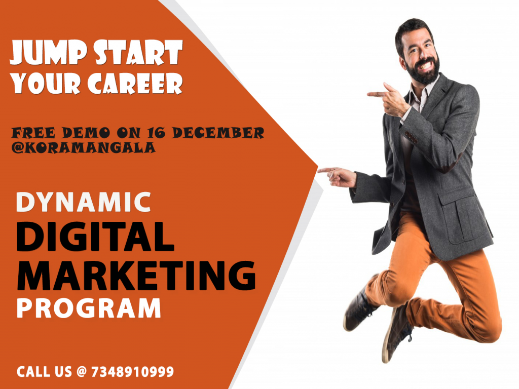 Free Demo on Dynamic Digital Marketing in Koramangala, Bangalore on 16th of Dec