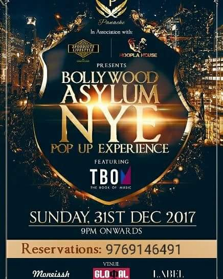 BOLLYWOOD ASYLM - A NYE 2018 POP - UP EXPERIENCE