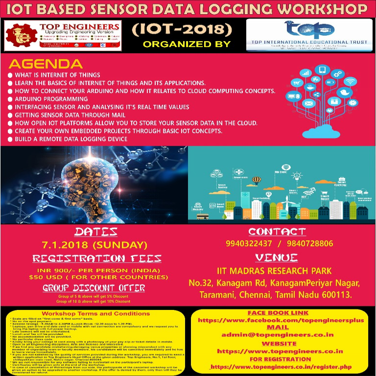 IOT BASED SENSOR DATA LOGGING WORKSHOP (IOT-2018)