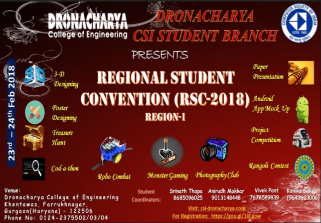 CSI Regional Student Convention 2018(RSC-2018)