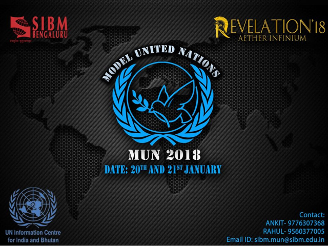 SIBM Bengaluru Model United Nations (MUN) | Revelation 2018
