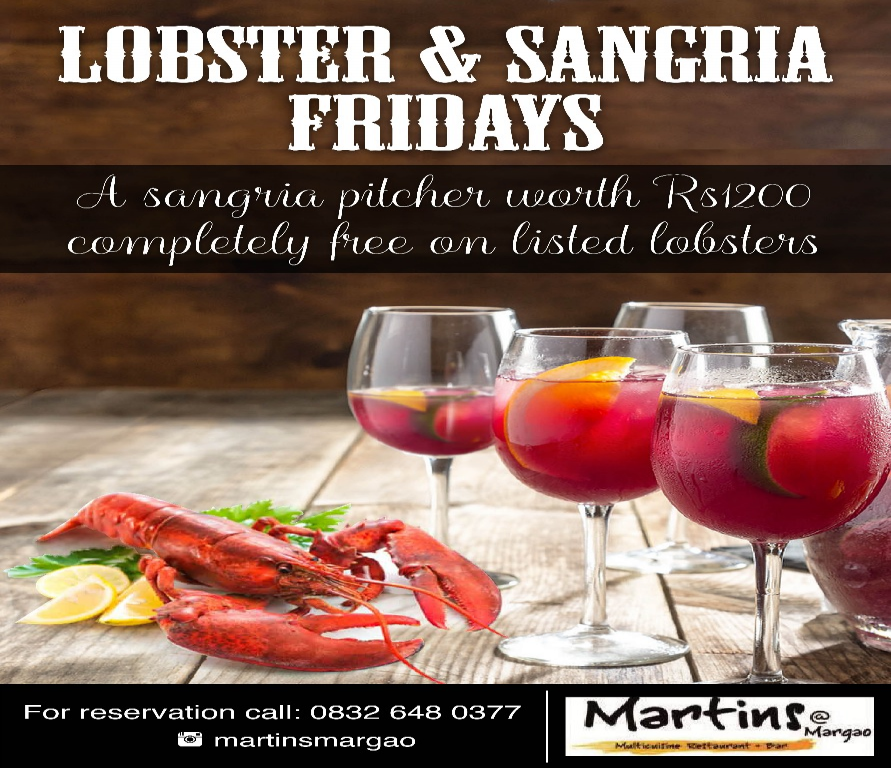 Lobsters & Sangria Friday 6th April 2018