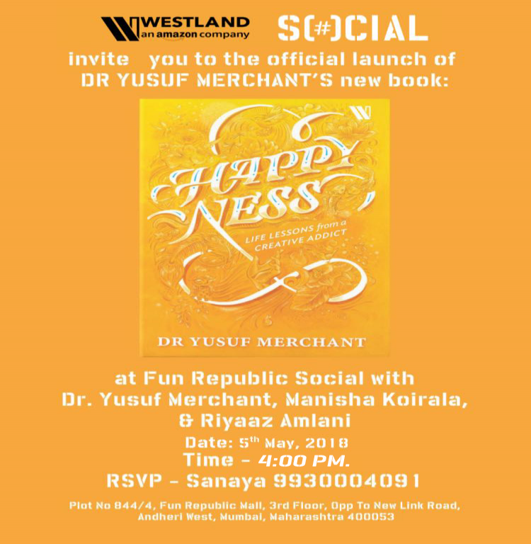Manisha Koirala to launch Dr Yusuf Merchant new book Happyness