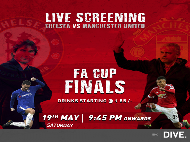 Head to BKC Dive for the live screening of the FA Cup Finals this Saturday