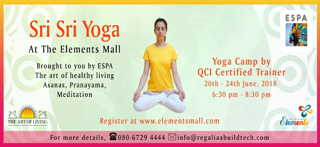 Sri Sri Yoga at Elements Mall