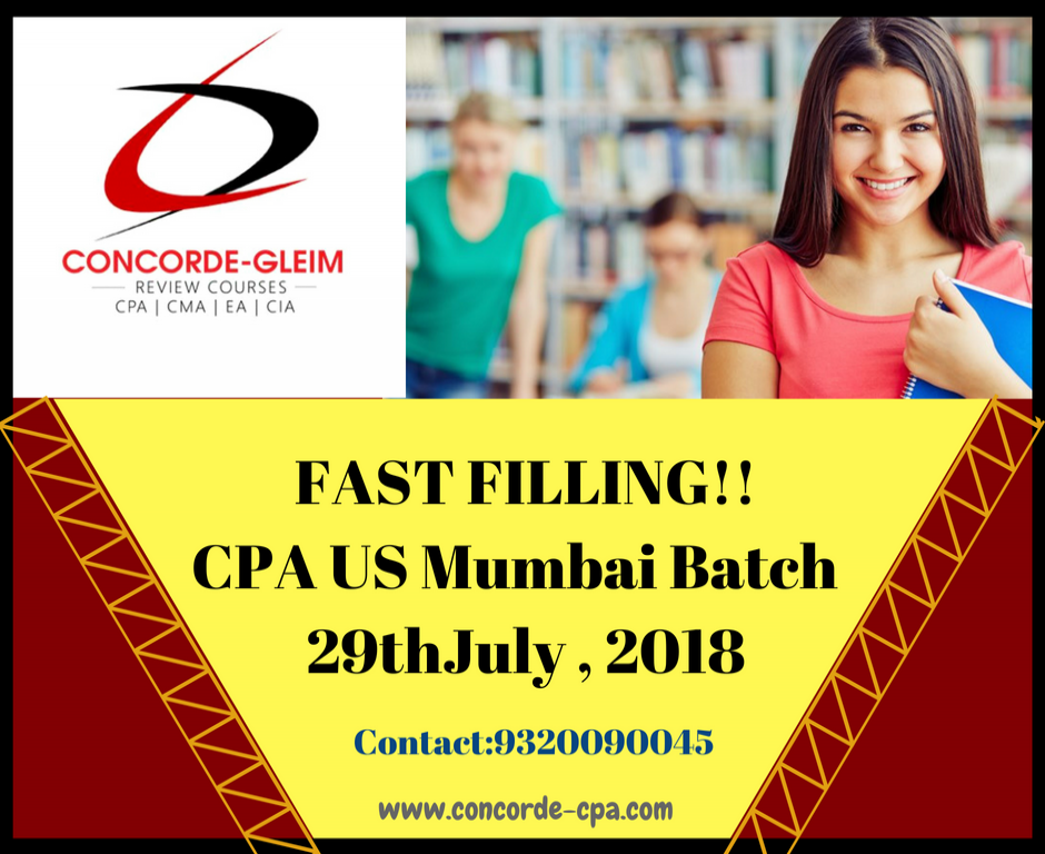 Attention!! Concorde Academics commences a new batch for CPA-US in Mumbai.