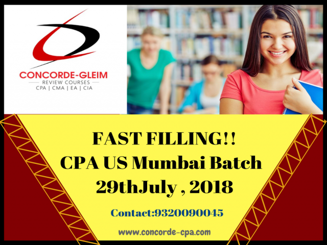 Attention!! Concorde Academics commences a new batch for CPA-US in Mumbai.
