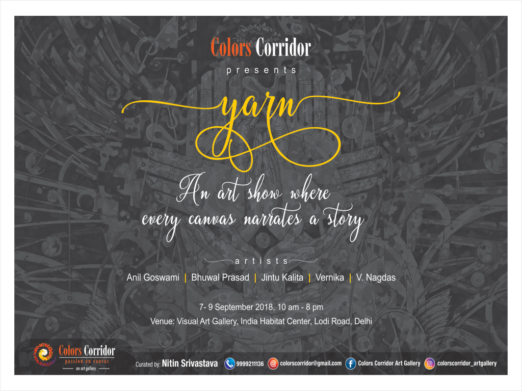 Upcoming Art Exhibition Yarn in Delhi | Colors Corridor Art Gallery