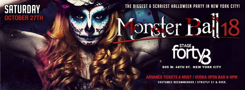 The Monster Ball 2018 - NYC's Biggest Halloween Weekend Party