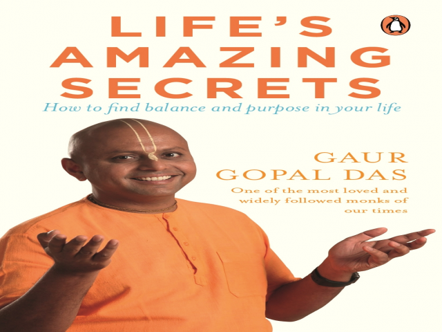 Gaur Gopal Das releases his first book 'Life's Amazing Secrets' at Crossword