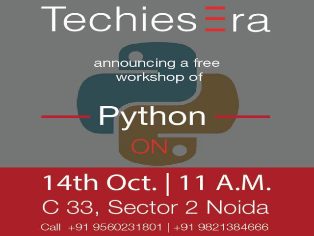 Free Python Workshop in Noida at TechiesEra