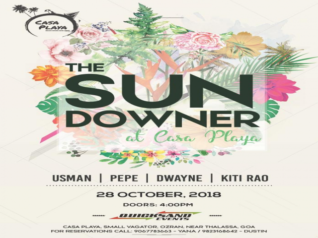 The Sundowner at Casa Playa 28th October 2018