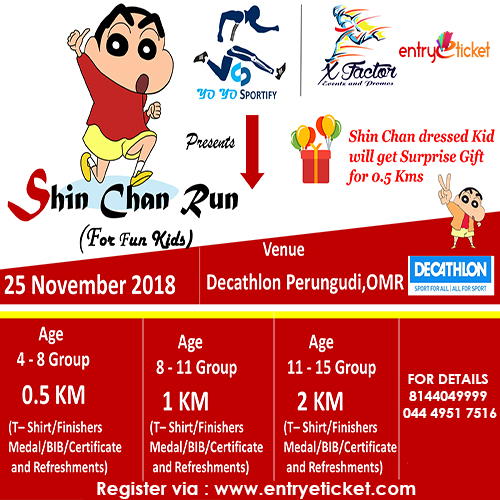 Shinchan Run For Kids | Entryeticket