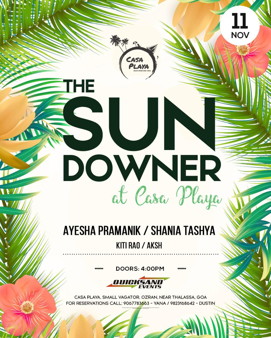 The Sundowner at Casa Playa 11th November 2018