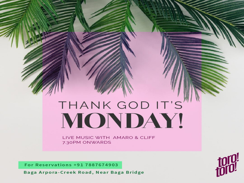 Thank God its Monday 19th November 2018