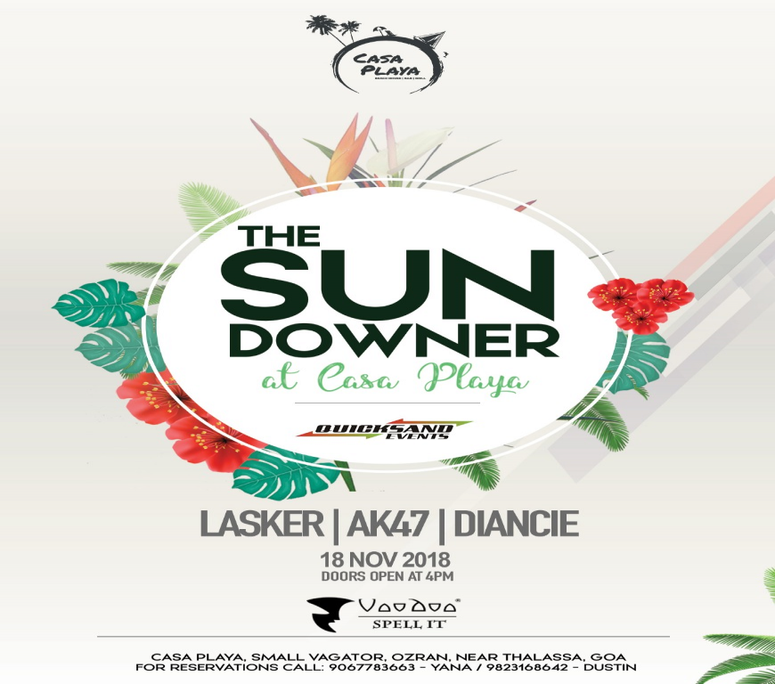 The Sundowner at Casa Playa18th November 2018
