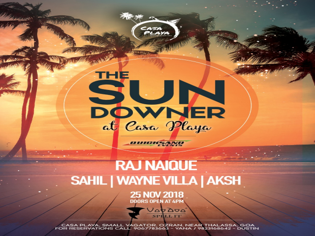 The Sundowner at Casa Playa 25th November 2018