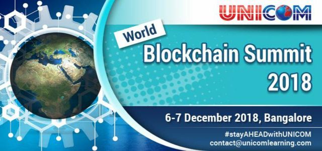 WORLD BLOCKCHAIN SUMMIT - 2018 BENGALURU