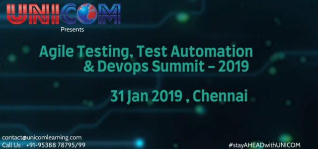 Agile Testing Test Automation DevOps Summit- Chennai 2019