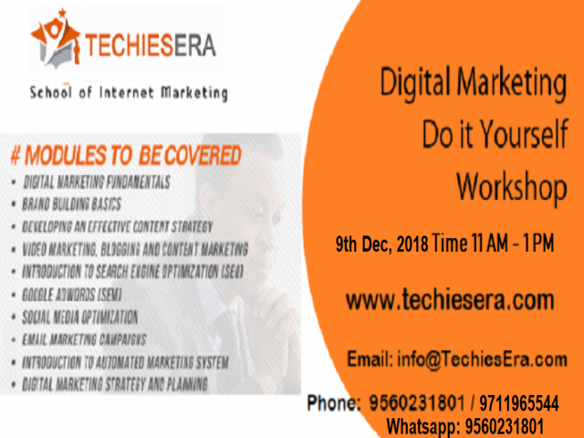 Free Digital Marketing Workshop in December Noida at TechiesEra