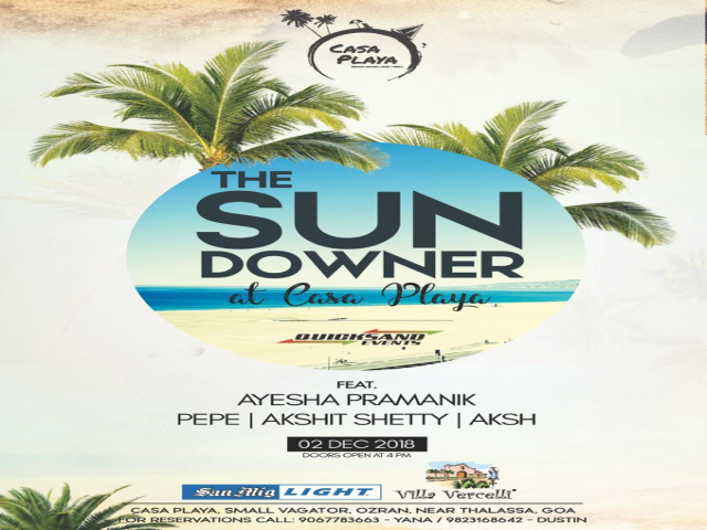 The Sundowner at Casa Playa 2nd December 2018