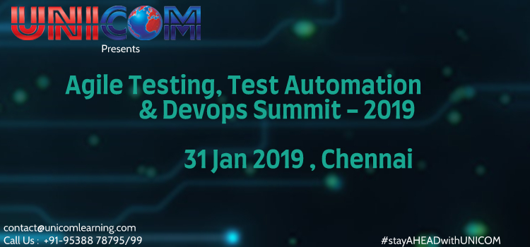 Agile Testing, Test Automation and Devops Summit 2019
