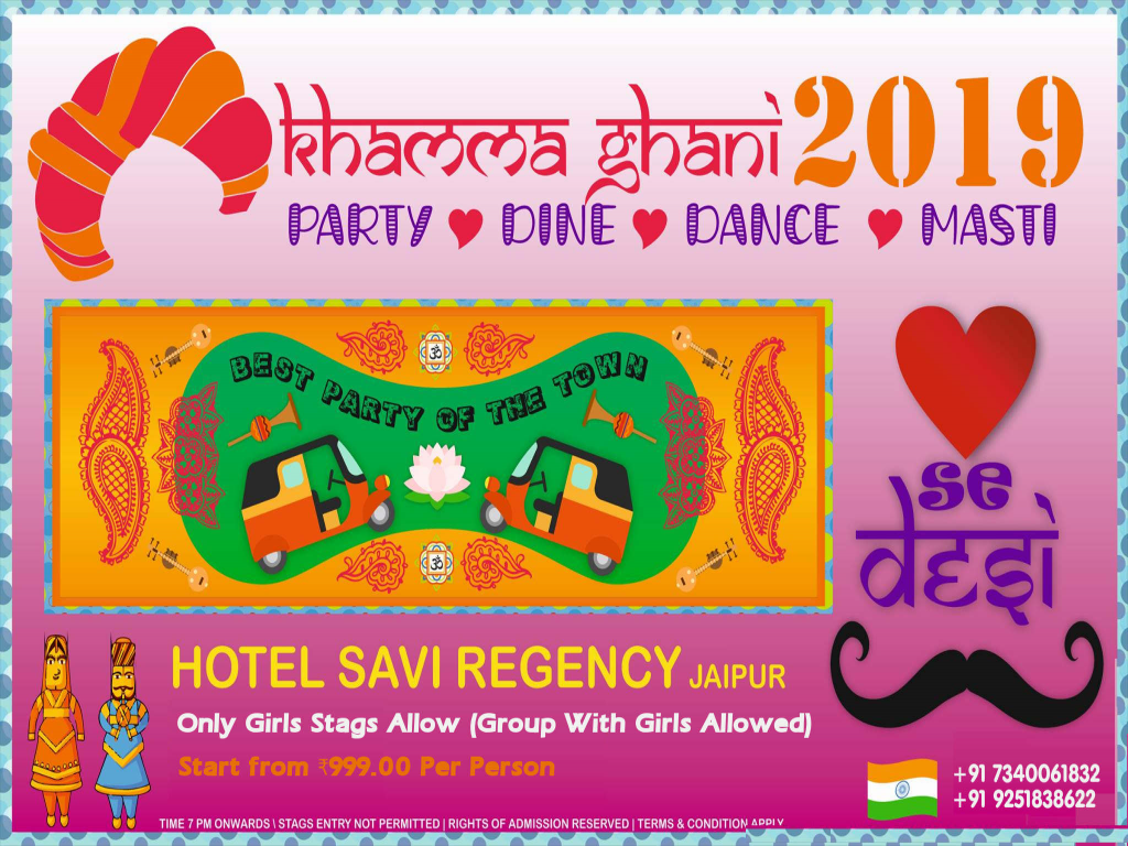 Khamma Ghani - Dil Se Desi New Year 2019 Party at Hotel Savi Regency Jaipur