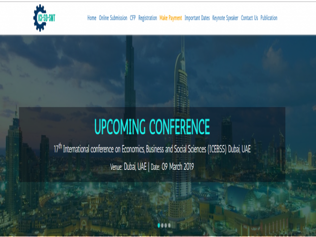 17th International conference on Economics, Business and Social Sciences