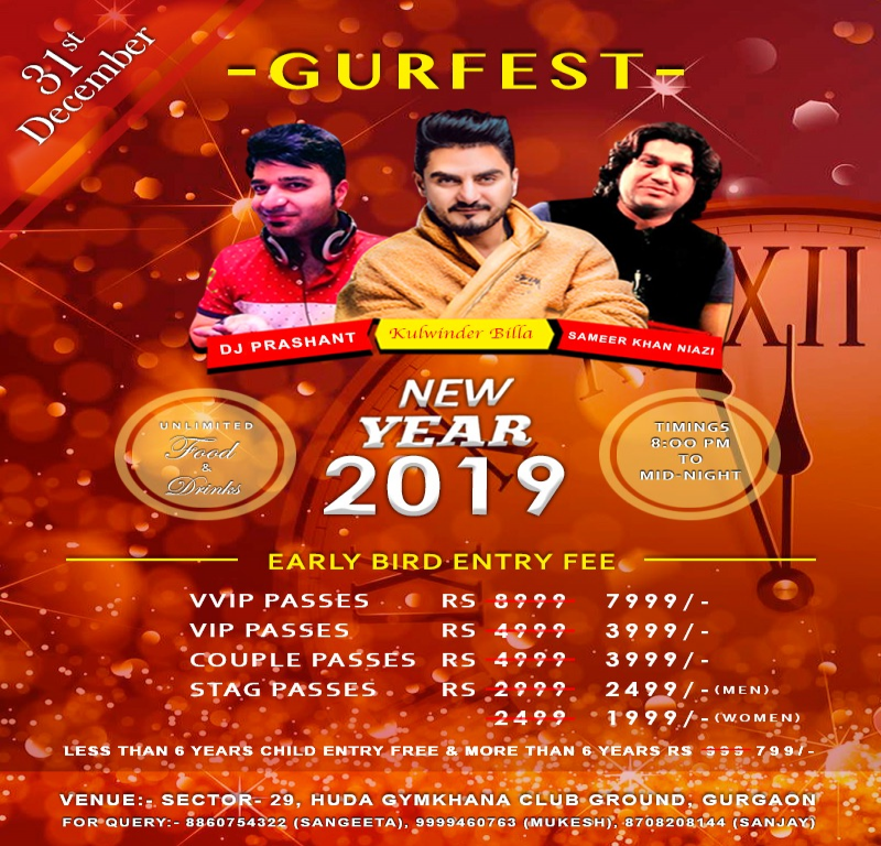Gurfest - New Year Bash - 2019 - Live Performance Kulvinder Billa