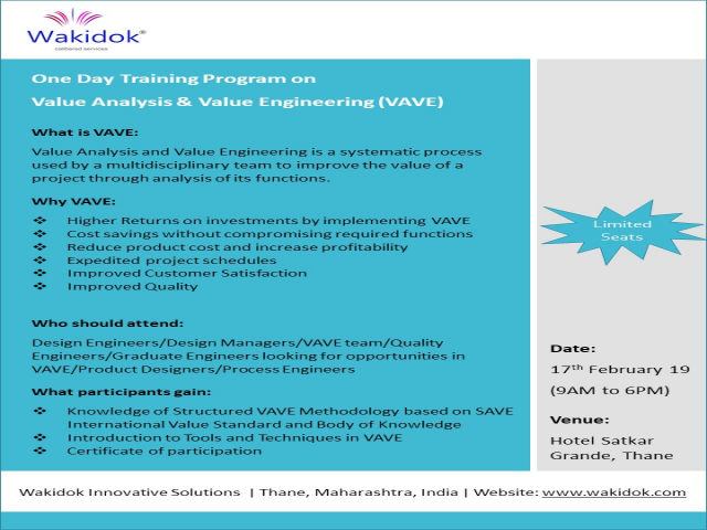 Value Analysis & Value Engineering (VAVE) Training
