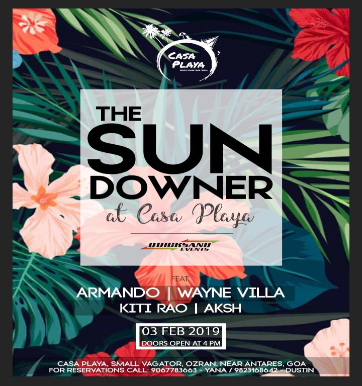 The Sundowner at Casa Playa 3rd February 2019
