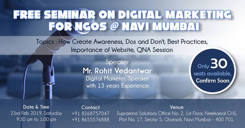 Free Seminar on Digital Marketing for NGOs