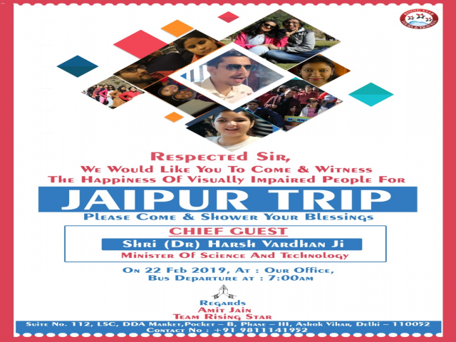 The Grand Flag-Off Ceremony of RSTT Trip to Jaipur for the Visually impaired