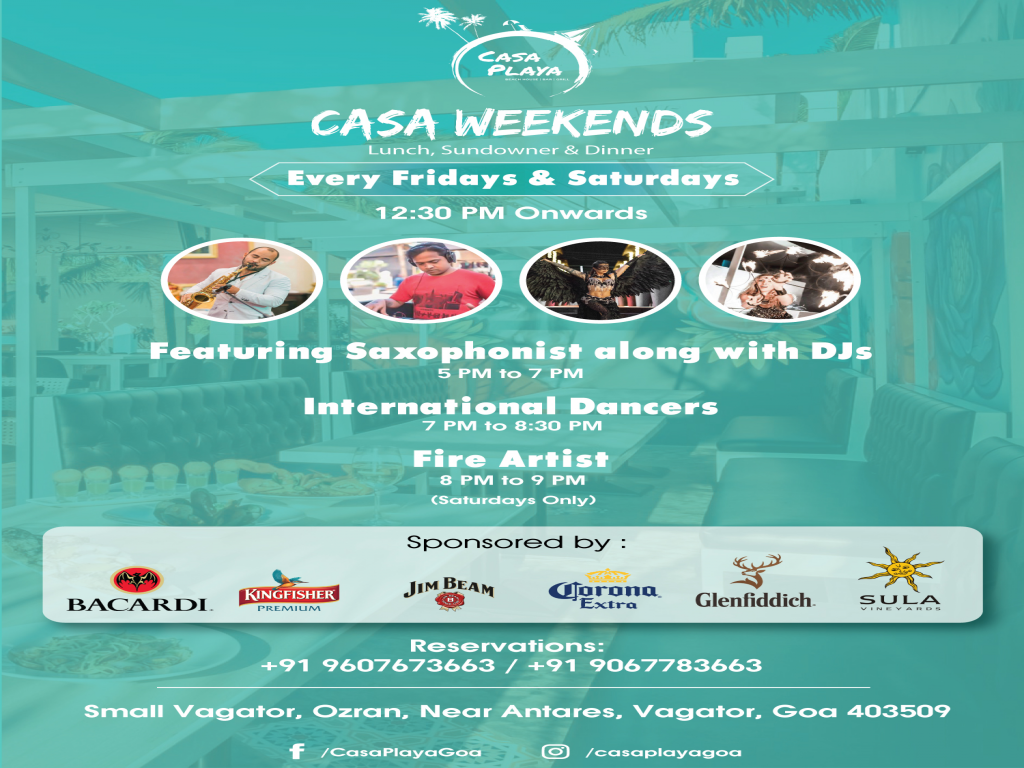 Casa Weekends 22nd &  23rd February 2019