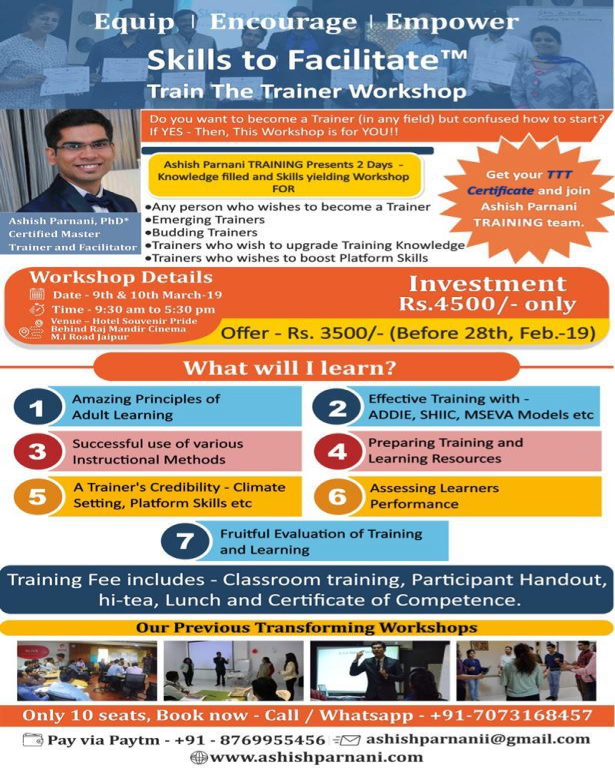 Skills to Facilitate- Train The Trainer Workshop