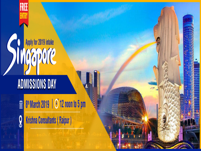 Singapore Admissions Day at KC Raipur on 8th March 2019. Register Now!